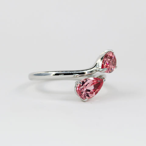 Rosé Embrace Two Stone Ring