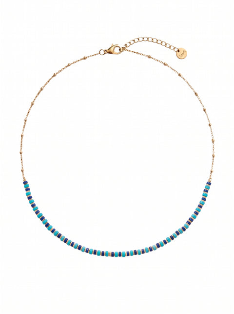 Waterproof Turquoise Bead Choker