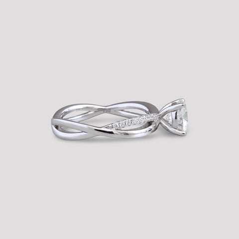 Elysia Double Shoulder Engagement Ring