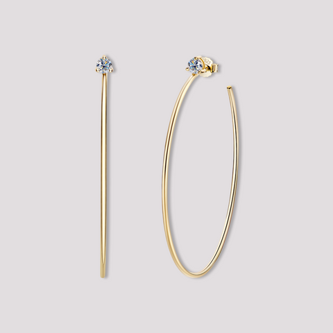 Ella Large Hoop Stud Earrings