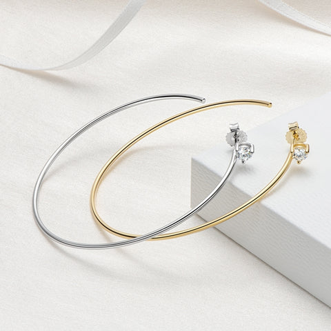 Ella Large Hoop Stud Earrings