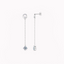 925 Sterling Silver "Mila" 2ctw Moissanite Drop Earrings