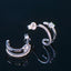 Nina Stacked C Stud Earrings