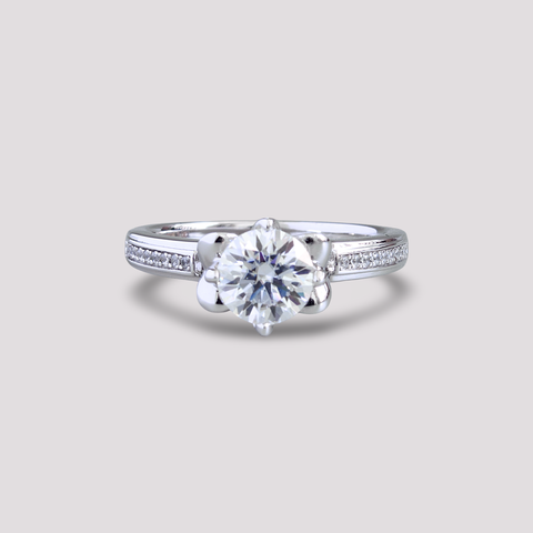 Rosemary Hidden Halo Engagement Ring