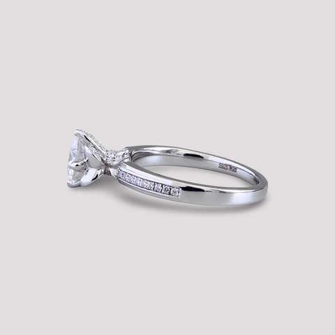 Rosemary Hidden Halo Engagement Ring