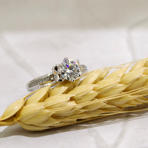 Rosemary Hidden Halo Engagement Ring