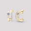Gold Stacked C Studs