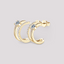 Gold Stacked C Studs