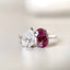 Toi et Moi Ring with Lab-grown Alexandrite