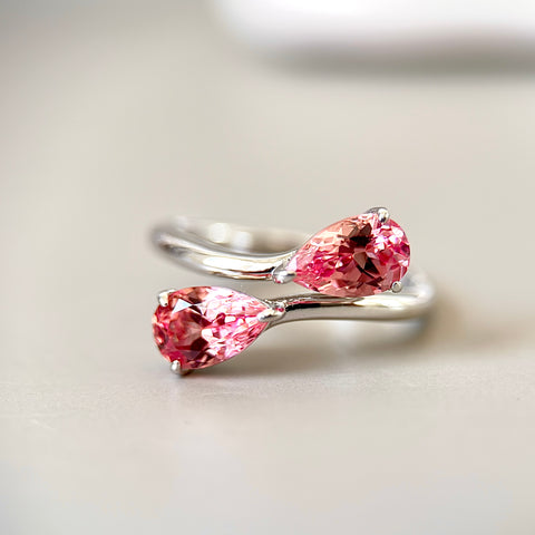 Bliss in Bloom Ring with Lab-grown Padparadscha