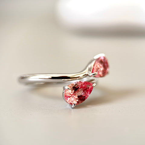 Bliss in Bloom Ring with Lab-grown Padparadscha