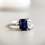 Toi et Moi Ring with Lab-grown Sapphire