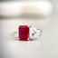 Toi et Moi Ring with Lab-grown Ruby