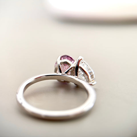 Toi et Moi Ring with Lab-grown Sapphire
