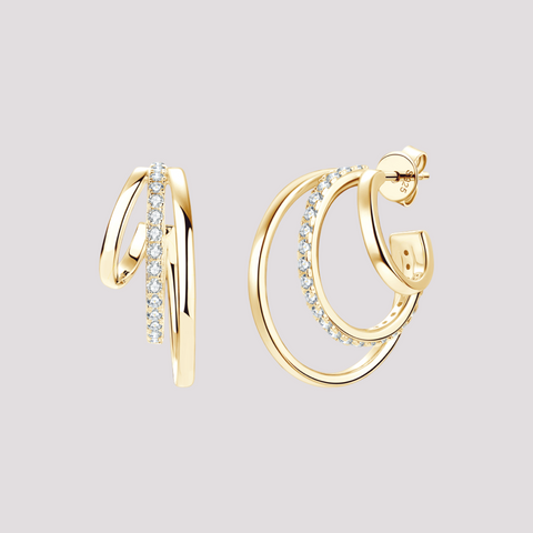Triple Stacked G Hoop
