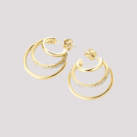 Triple Stacked G Hoop